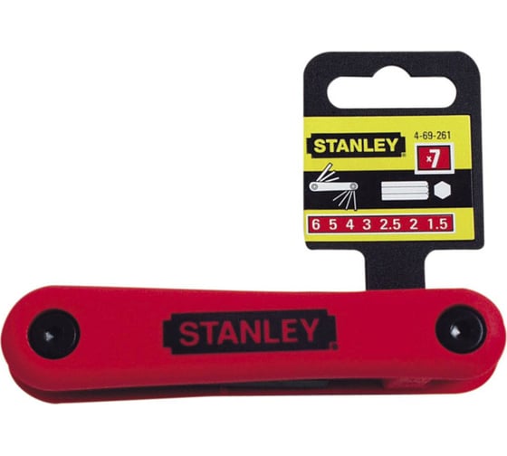 Набор из 7 шестигранных ключей Stanley 1,5-6 мм 4-69-261