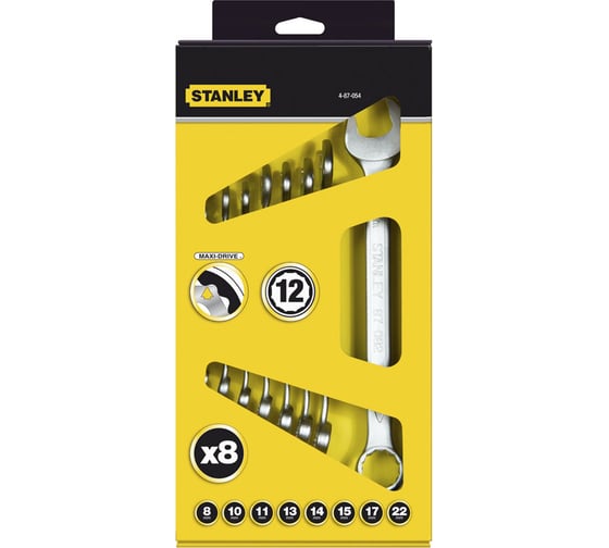Набор из 8 комбинированных ключей Stanley 4-87-054
