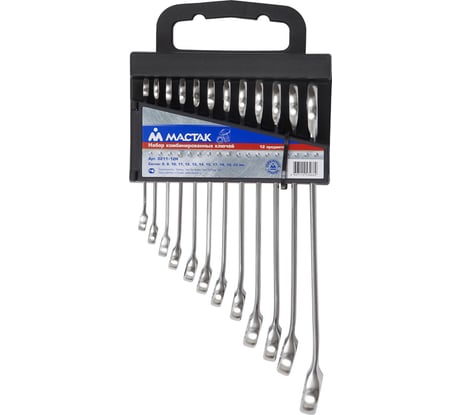 Набор комбинированных ключей 8-22мм, 12шт МАСТАК 0211-12H