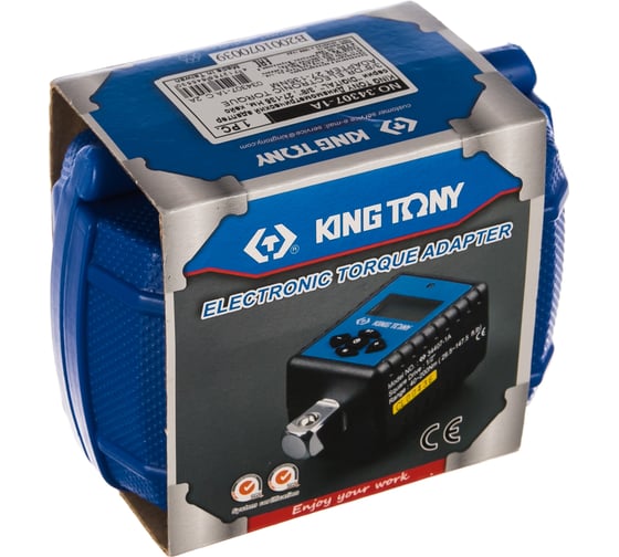 Электронный динамометрический адаптер KING TONY 34307-1A, 3/8", 27-135 Нм, кейс