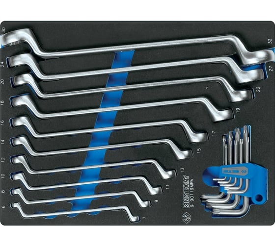 Набор накидных ключей и TORX L-образных, ложемент, 19шт KING TONY 9-90119MRV