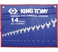 Набор комбинированных ключей, 8-24мм, чехол из теторона, 14шт KING TONY 1215MRN01