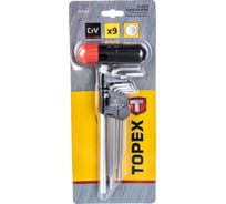 Набор шестигранных ключей TOPEX 1.5-10 мм 35D962