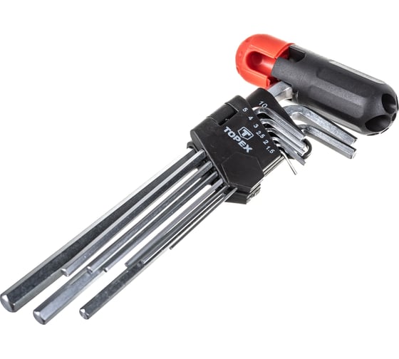 Набор шестигранных ключей TOPEX 1.5-10 мм 35D962