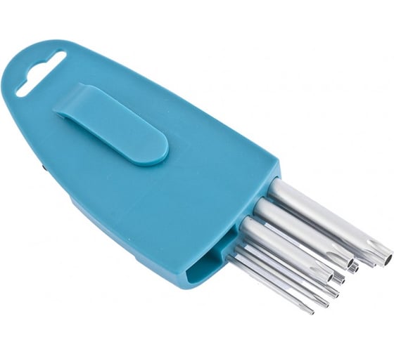 Набор удлиненных имбусовых ключей GROSS TORX-TT T10-T50, S2, сатинированные, 9 шт. 16407