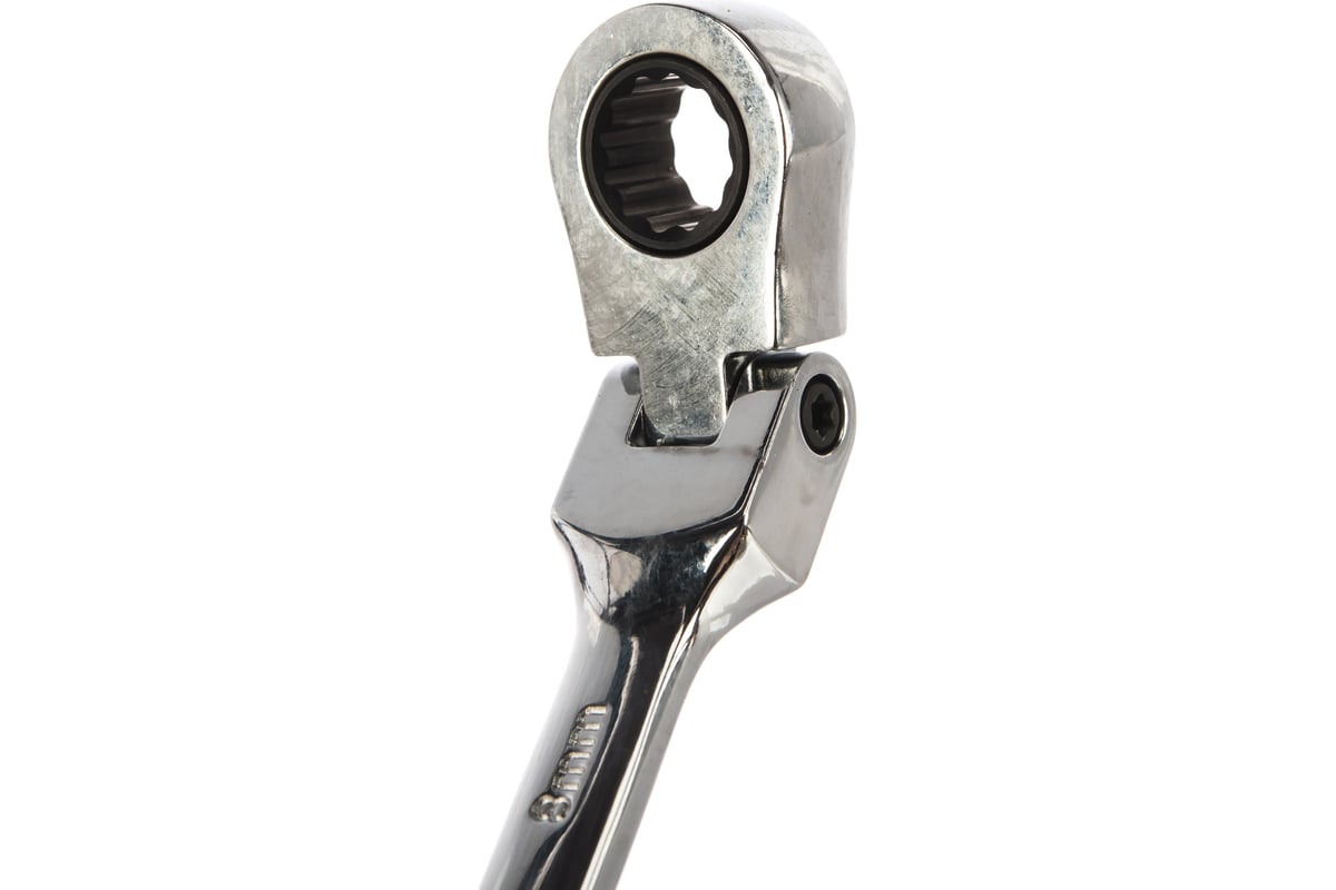 Рожковый ключ с храповиком на шарнире 8мм Hans 1165FM08 - выгодная цена .