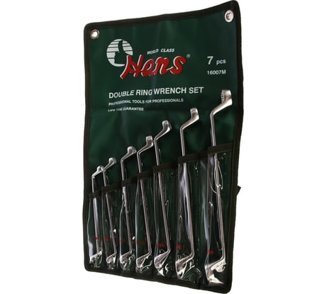 Комплект накидных ключей 6-19мм, 7шт Hans 16007M