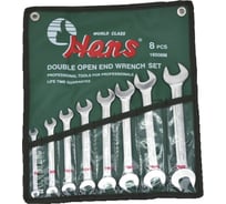 Комплект рожковых ключей 6-22мм, 8шт Hans 16508M