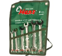 Комплект рожковых ключей 8-19мм, 6шт Hans 16506M