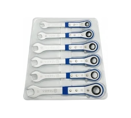 Набор комбинированных трещоточных ключей VOREL 8-17 мм, 6 шт. 52830