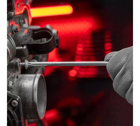 Набор удлиненных имбусовых ключей MATRIX TORX T10-T50, CrV, сатинирование, 9 шт. 12306