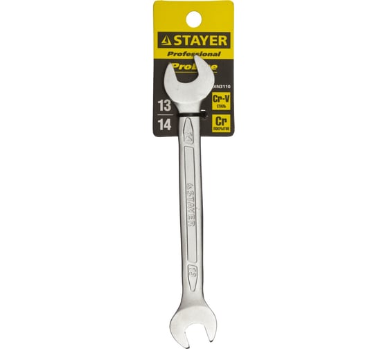 Гаечный рожковый ключ STAYER PROFI 13х14мм 27035-13-14