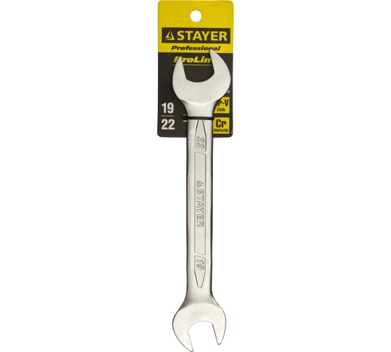Гаечный рожковый ключ STAYER PROFI 19х22мм 27035-19-22
