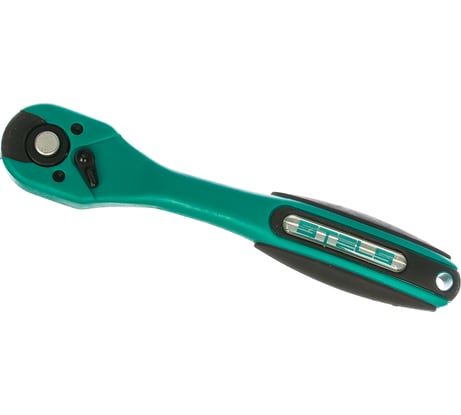 Ключ-трещотка 1/4", 72 зуба, с быстрым сбросом, CrV, 2-х компонентная рукоятка STELS 14028