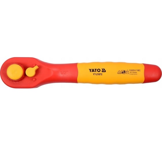Диэлектрическая трещотка YATO VDE 1/2" 250 мм YT-21072
