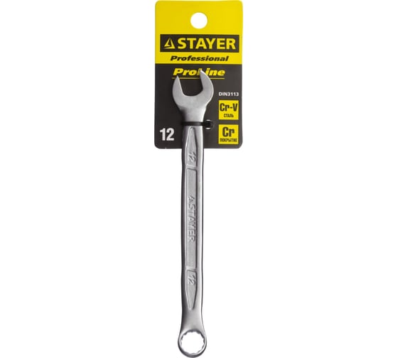 Гаечный комбинированный ключ STAYER PROFI 12мм 27081-12