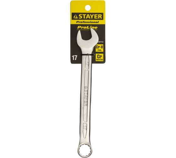 Гаечный комбинированный ключ STAYER PROFI 17мм 27081-17