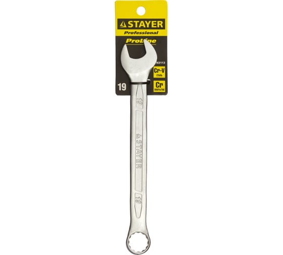 Гаечный комбинированный ключ STAYER PROFI 19мм 27081-19