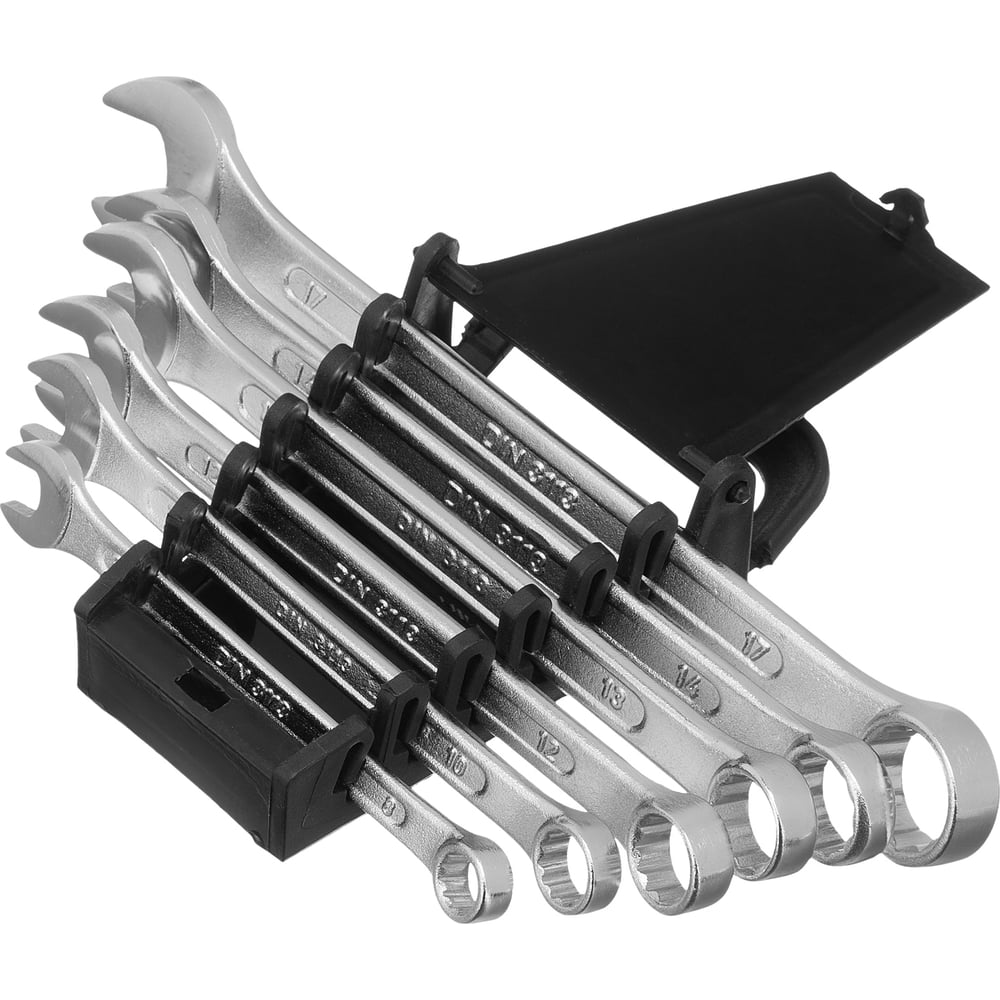 Набор комбинированных ключей СИБРТЕХ 8-17 мм, CrV, 6 шт. 15446 ...