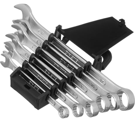 Набор комбинированных ключей СИБРТЕХ 8-17 мм, CrV, 6 шт. 15446