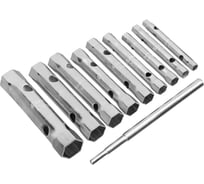 Набор торцевых ключей-трубок SPARTA 6 - 22 мм, вороток, оцинкованные, 9 шт 137525
