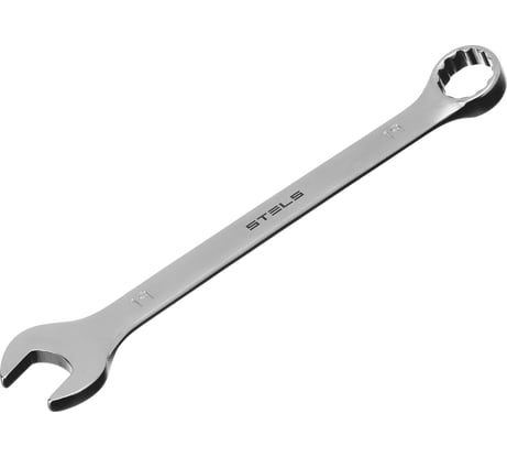 Комбинированный ключ STELS 19 мм, CrV, матовый хром 15214