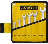 Набор гаечных рожковых ключей 6-19мм, 6шт STAYER PROFI 27035-H6