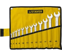 Набор гаечных комбинированных ключей 6-22мм, 12шт STAYER PROFI 27081-H12