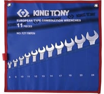 Набор комбинированных ключей 8-24мм 11шт KING TONY 1211MRN