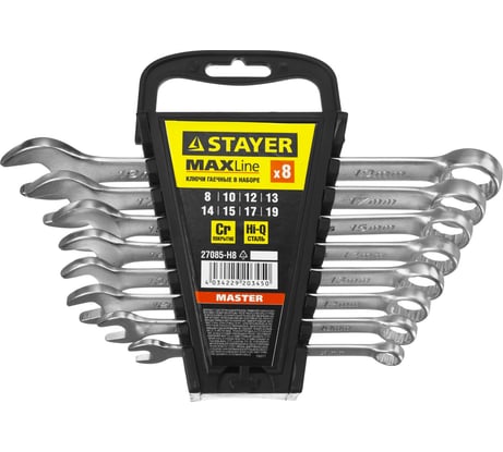 Набор комбинированных гаечных ключей 8-19мм, 8шт STAYER MASTER 27085-H8
