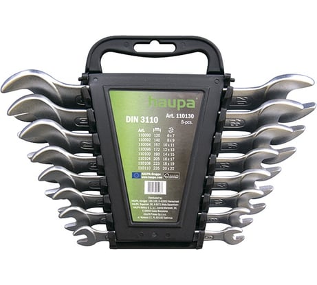 Набор двусторонних гаечных ключей 8шт HAUPA 110130