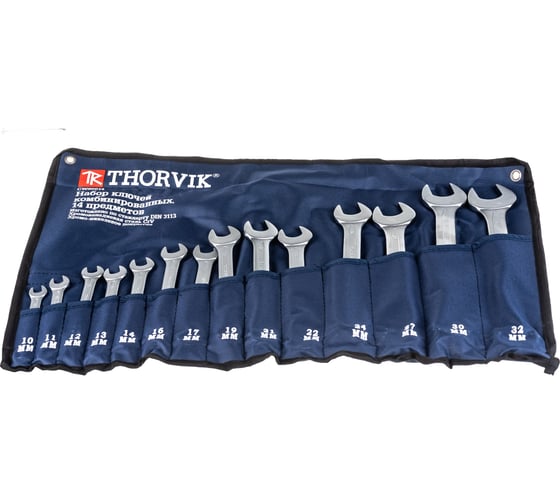 Набор комбинированных ключей THORVIK CWS0014 10-32 мм, 14 предметов 52047