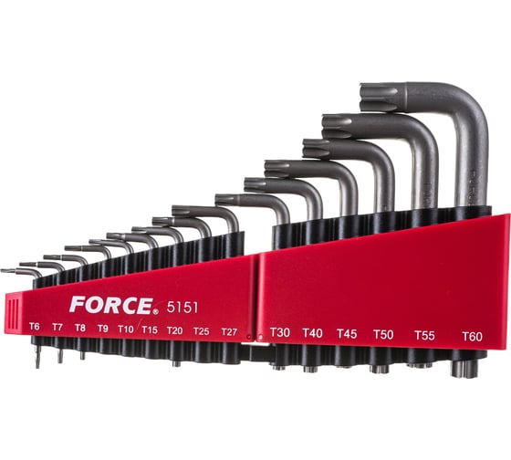 Набор Г-образных ключей FORCE Т6-Т60 15 предметов 5151