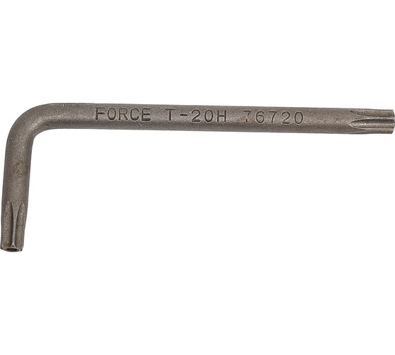 Г-образный ключ с отверстием FORCE Т-20Н 76720