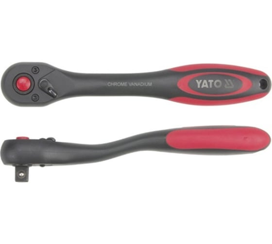 Трещотка YATO 3/8", 72 зуба, CrV, 2-х компонентная рукоятка YT-0294 1