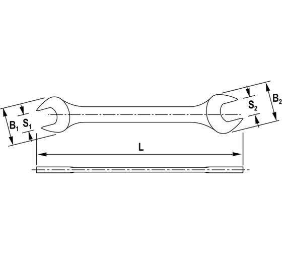 Рожковый ключ THORVIK OEW1922 19x22 мм 52006