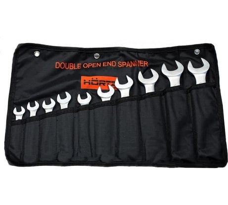 Набор комбинированных ключей HOR HORTZ трещотка, 10 шт., 8-24 мм, хромирование 1038101