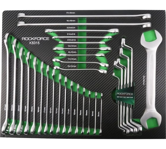 Набор ключей Rockforce 31 предмет, в ложементе RF-K5315(51206)