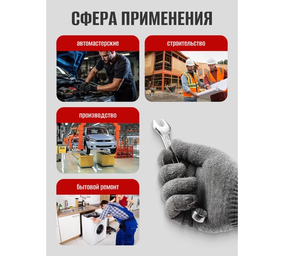 Набор комбинированных ключей ROCKFORCE 18 предметов, на полотне RF-5181-RF-5281P(904) RF-5181P(904)