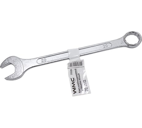 Ключ комбинированный 20мм 12-гранный прямой WMC TOOLS WMC-75520(50718)