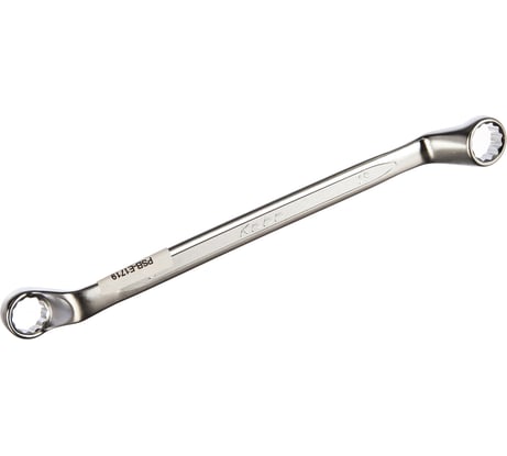 Двусторонний накидной гаечный ключ со смещением колец на 75 градусов 17 х 19 мм KABO PSB-E1719