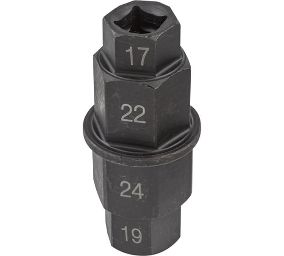 Шестигранный ступенчатый ключ Forsage 3/8" 17 мм, 19 мм, 22 мм, 24 мм, в блистере f-9y0151 54742 1