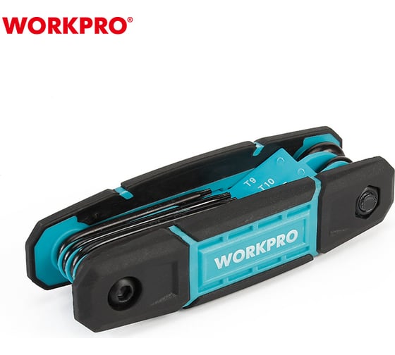 Набор шестигранных ключей WORKPRO TORX, складной, 8 шт.  WP222030
