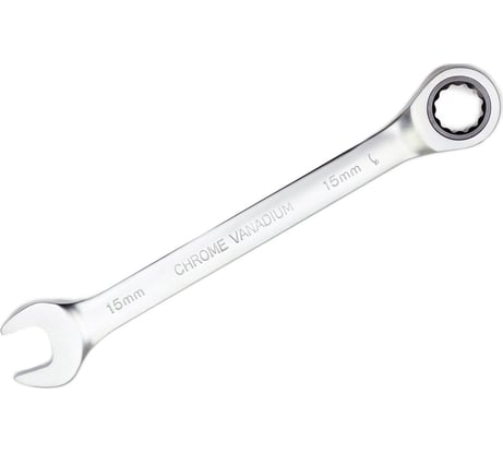 Комбинированный трещоточный ключ PATRON 15 мм P-75715