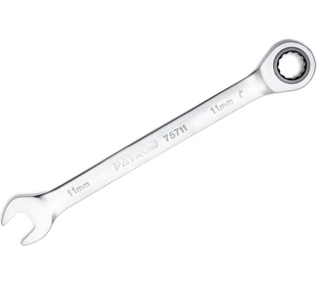 Комбинированный трещоточный ключ PATRON 11 мм P-75711