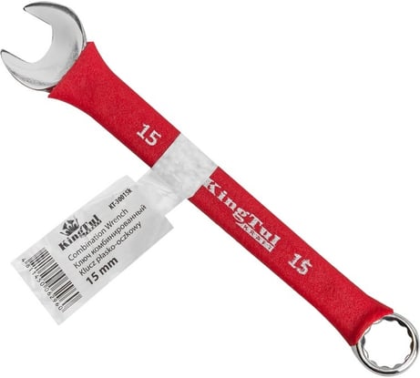Комбинированный ключ KingTul 15мм в прорезиненной оплетке KT-30015k(10257)