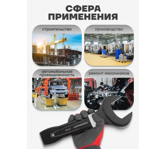 Рожковый ключ Forcekraft ударный односторонний 65мм FK-79165(26876)