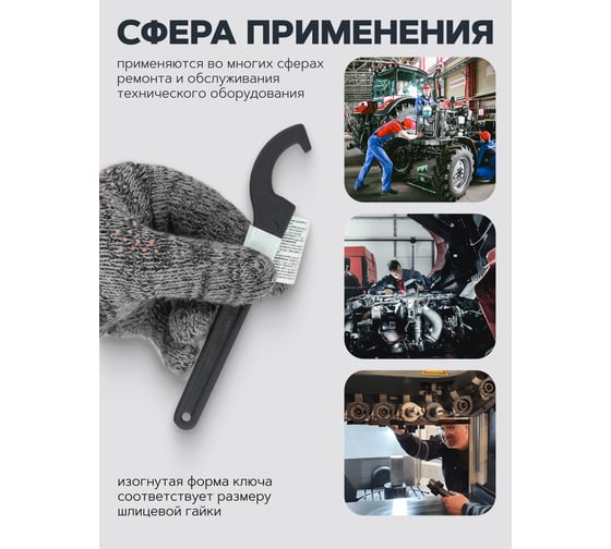 Ударный радиусный ключ Forcekraft 28-32 мм FK-685C32(26982)