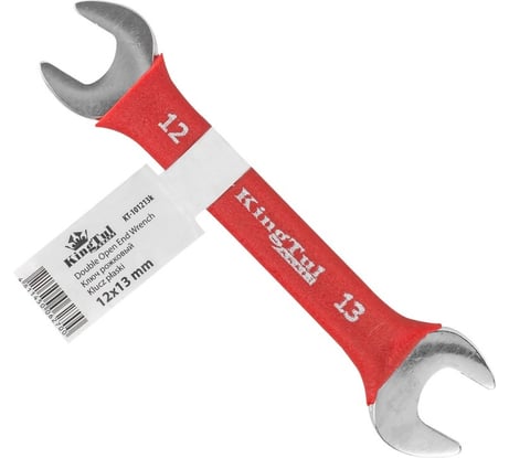 Рожковый ключ KingTul 12x13 мм, в прорезиненной оплетке KT-101213k/321213/(11063)