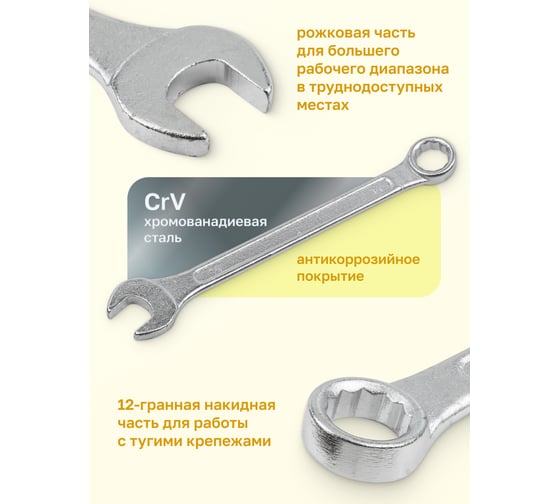 Комбинированные ключи WMC TOOLS 6-28, 30, 32 мм, 25 предметов WMC-5261P(54761)